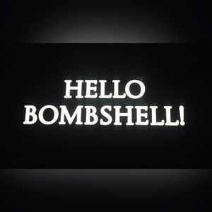 Victoria Secret HELLO BOMBSHELL! LED lighted store display sign.